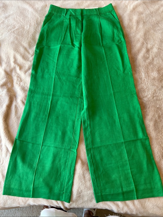 LOFT Pants - LOFT Emerald Green Wide-Leg High-Rise Pants